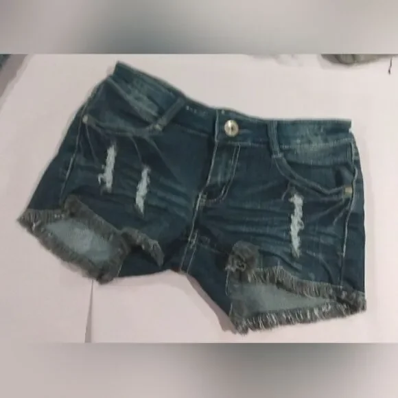 3 Jean Denim Shorts sz 27 SZ 5-6 EUC Ladies Women's Daisy Duke's - Picture 8 of 11